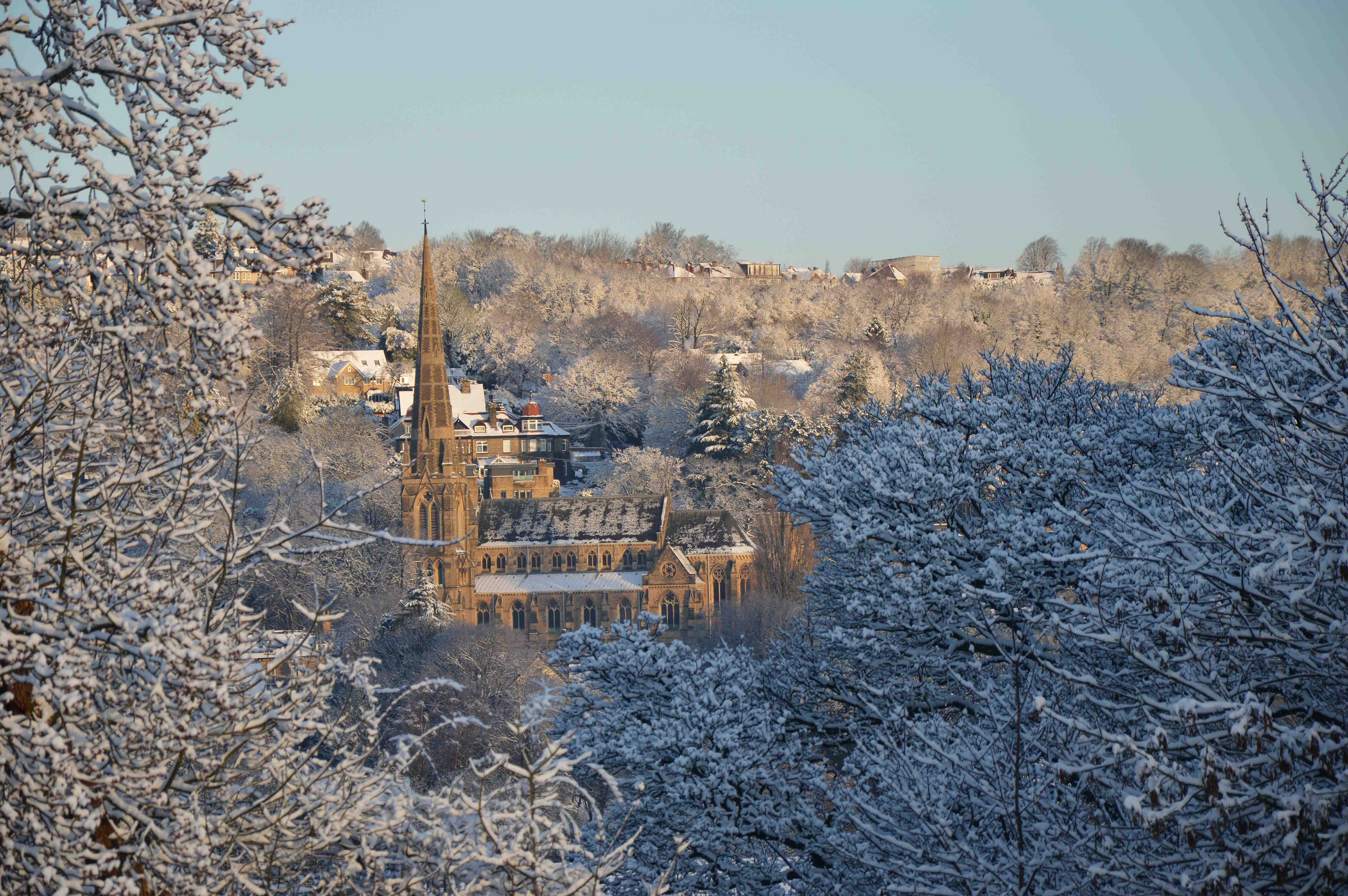 Church in snow 2021