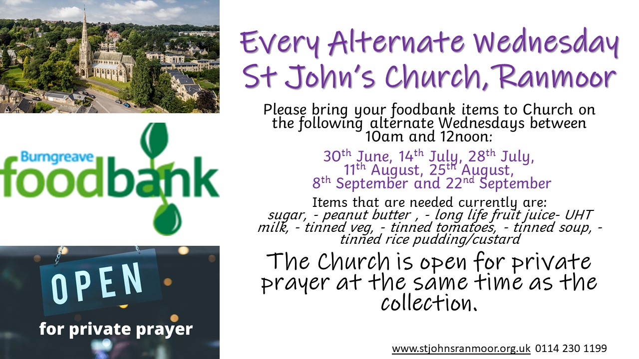 Foodbank collection July 2021