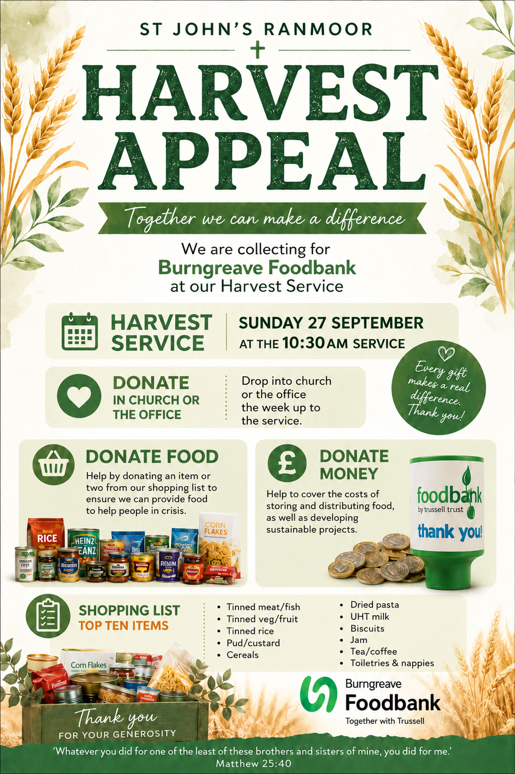 Harvest appeal 2026